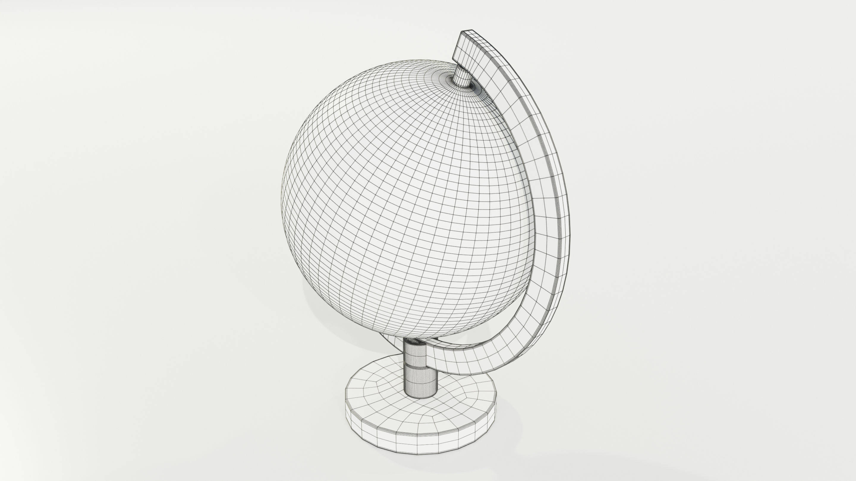 Epoxy Resin and Wood Globe 3D model_22