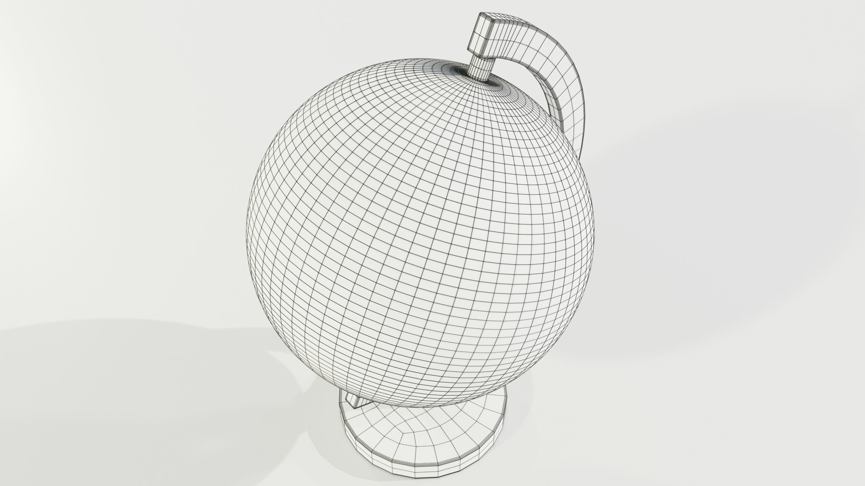 Epoxy Resin and Wood Globe 3D model_28