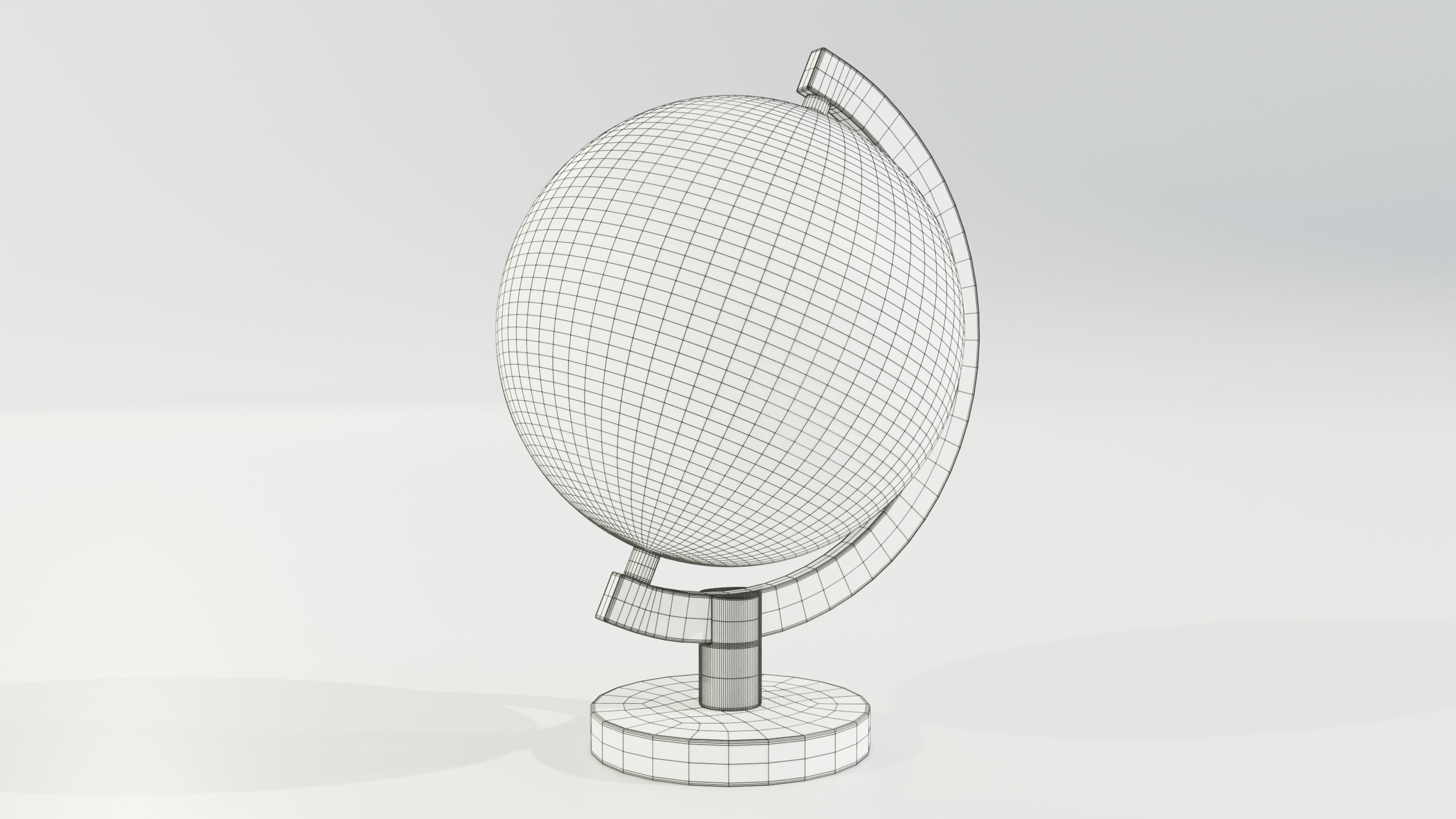 Epoxy Resin and Wood Globe 3D model_25