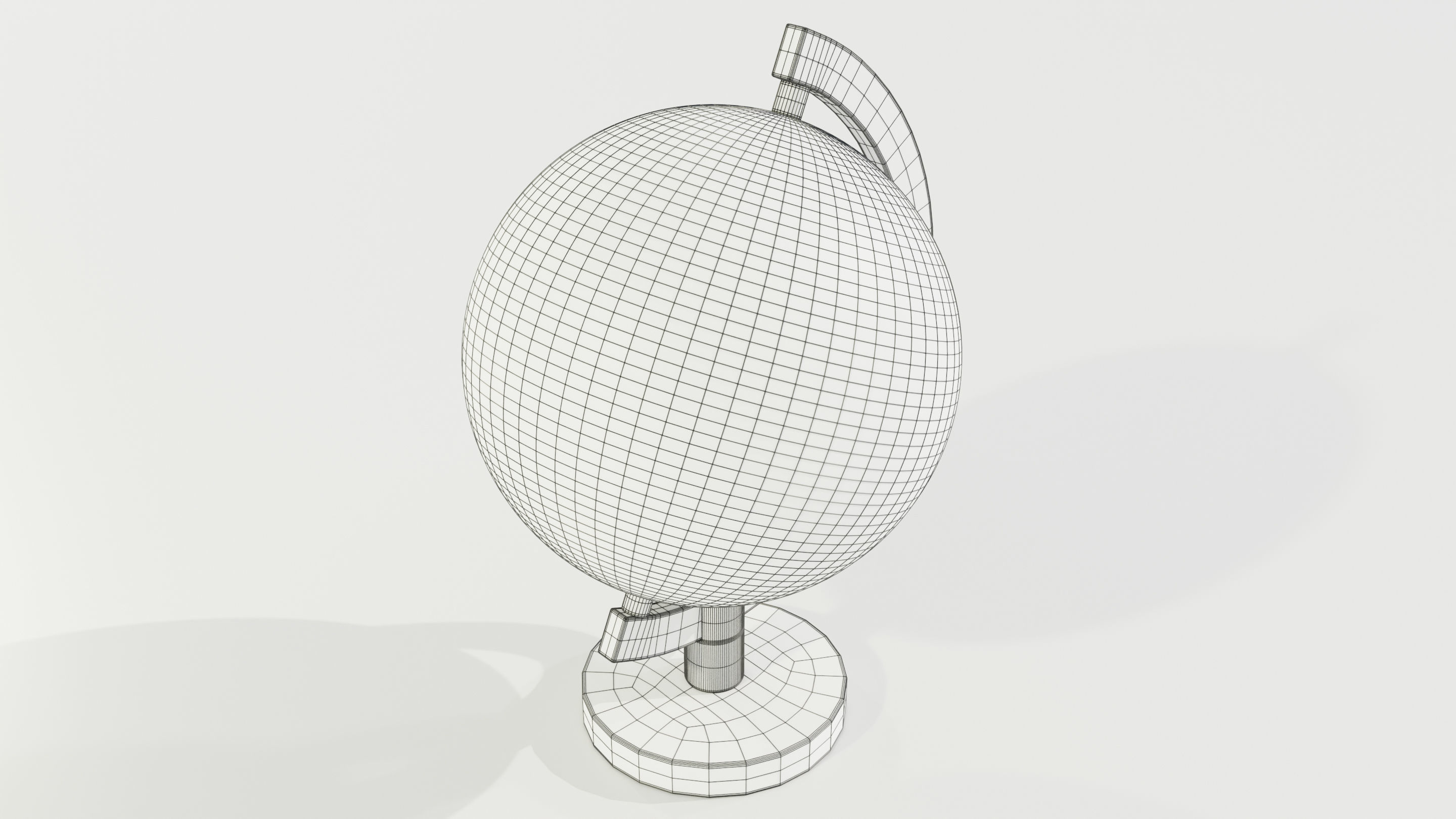 Epoxy Resin and Wood Globe 3D model_21