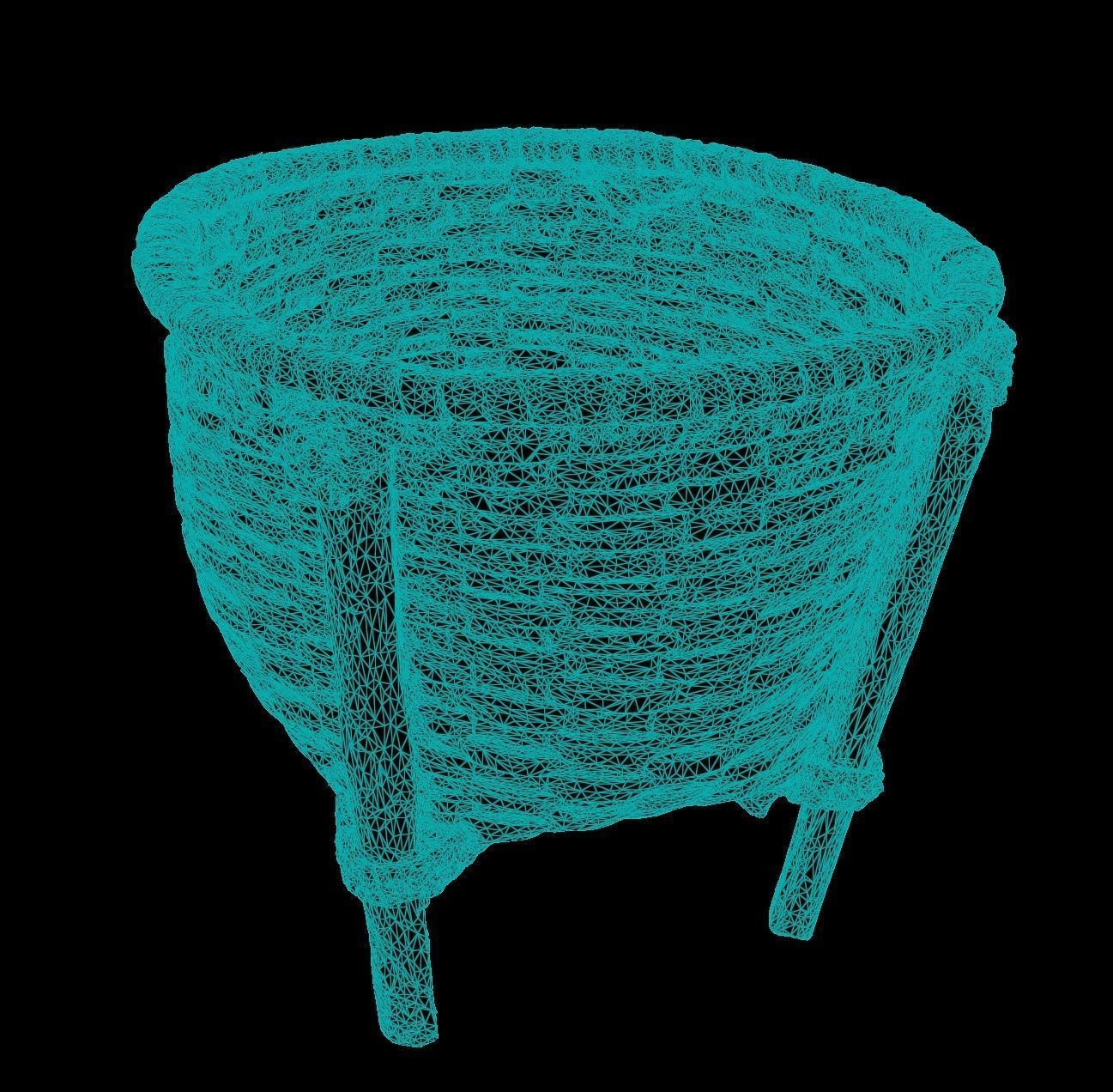 african rattan basket 3D model_5