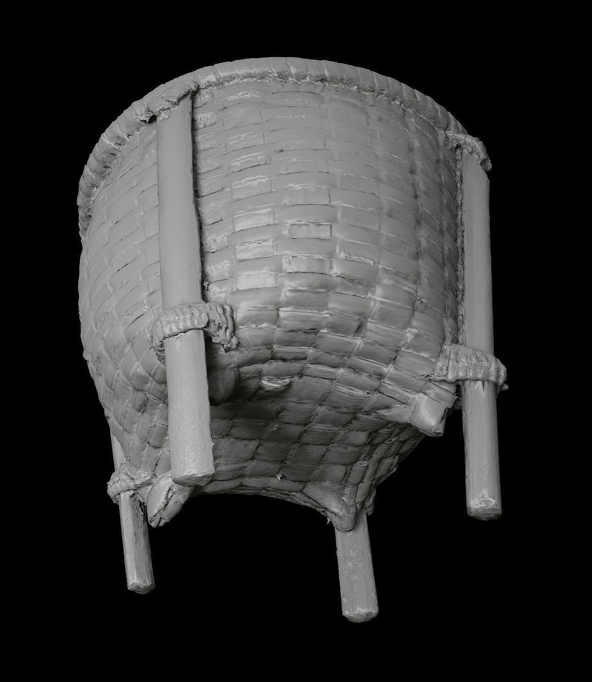african rattan basket 3D model_8
