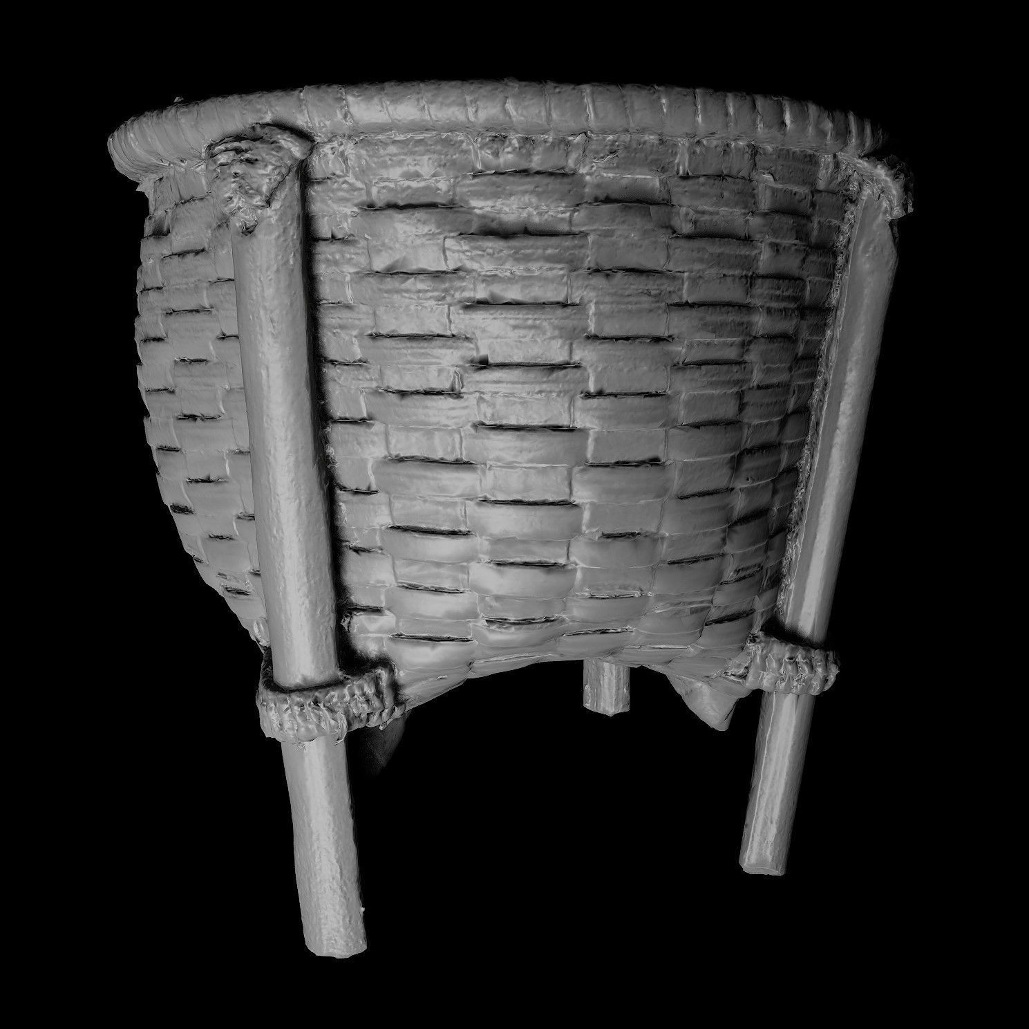african rattan basket 3D model_7