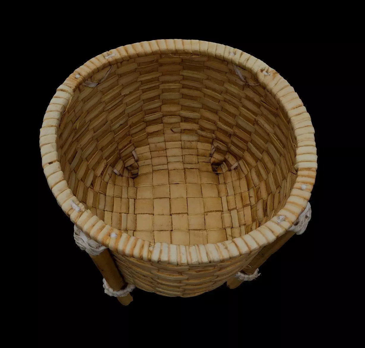 african rattan basket 3D model_0