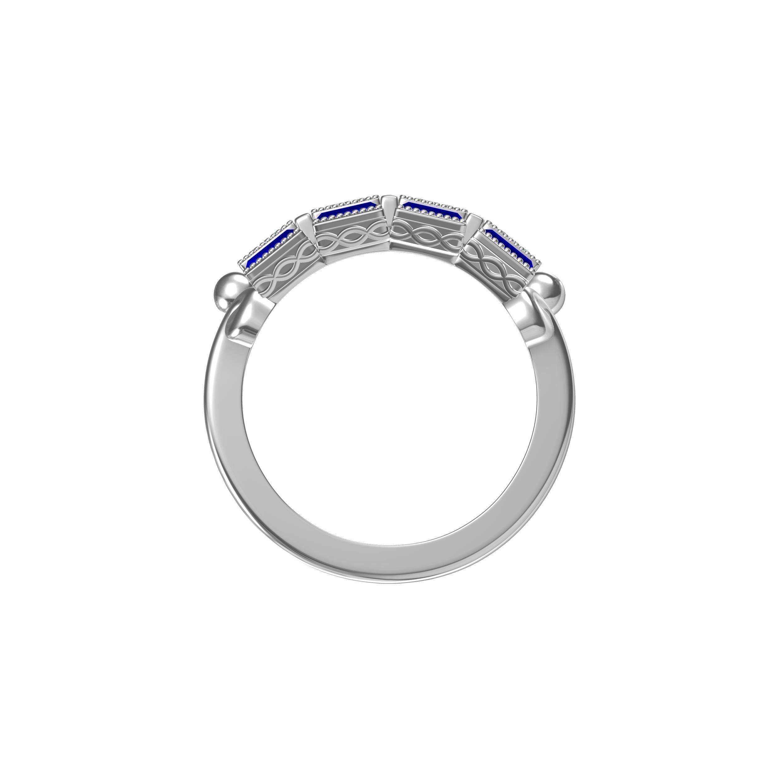 ArtDeco Ring 3D print model 3D print model_2
