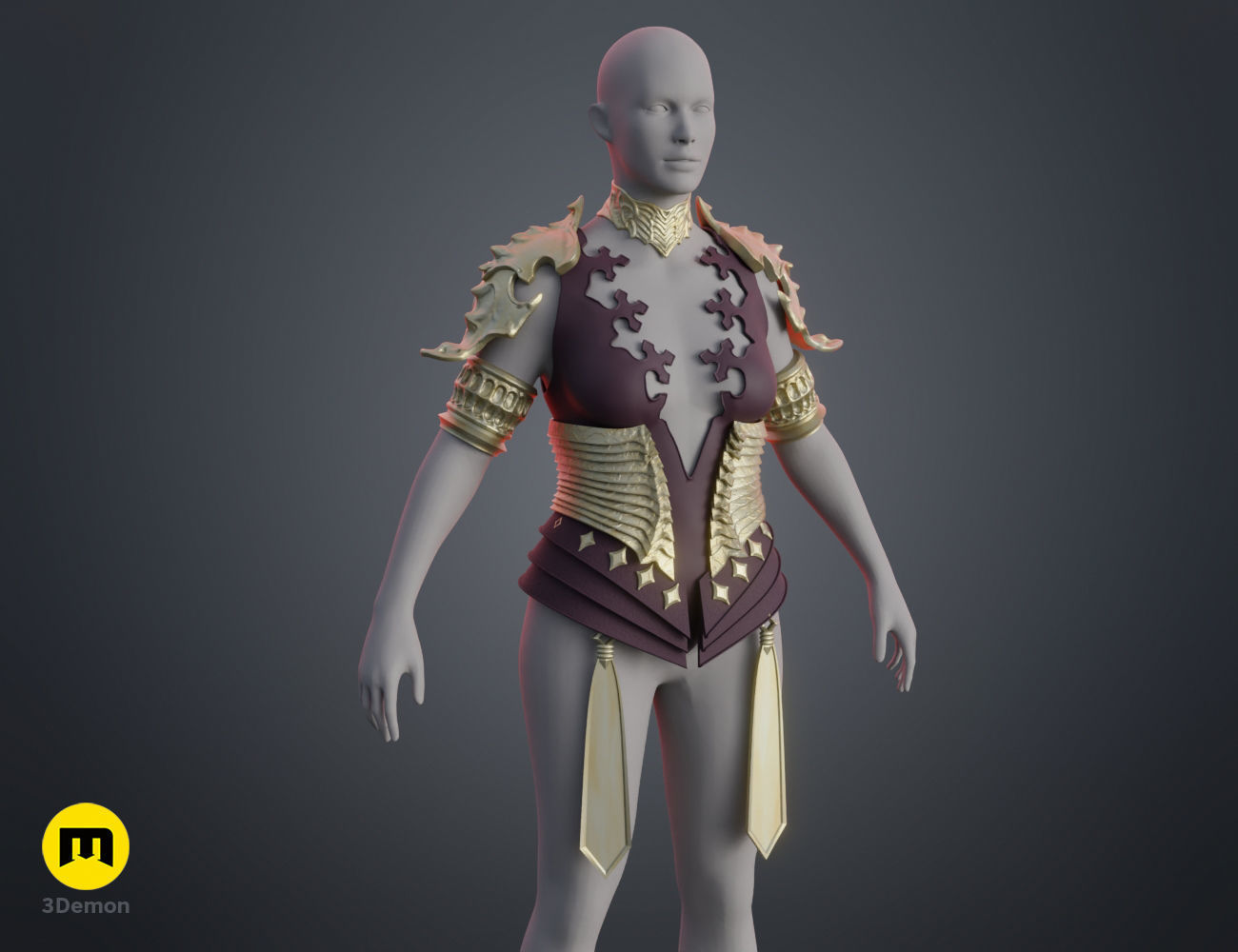 Lilith armor Diablo IV 3D print model_12