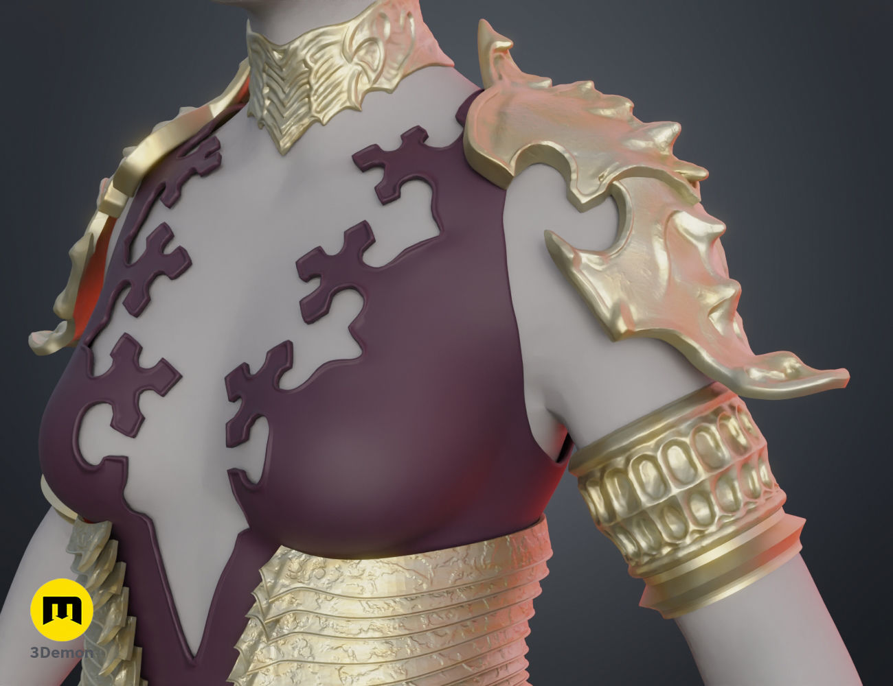 Lilith armor Diablo IV 3D print model_1