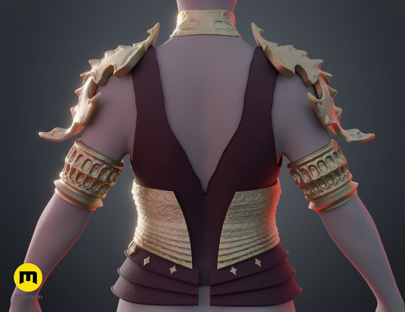 Lilith armor Diablo IV 3D print model_18