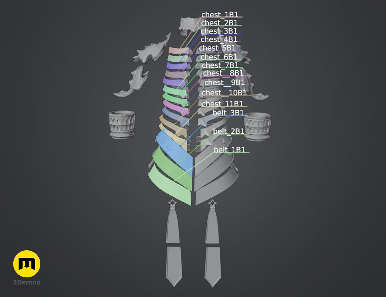 Lilith armor Diablo IV 3D print model_2