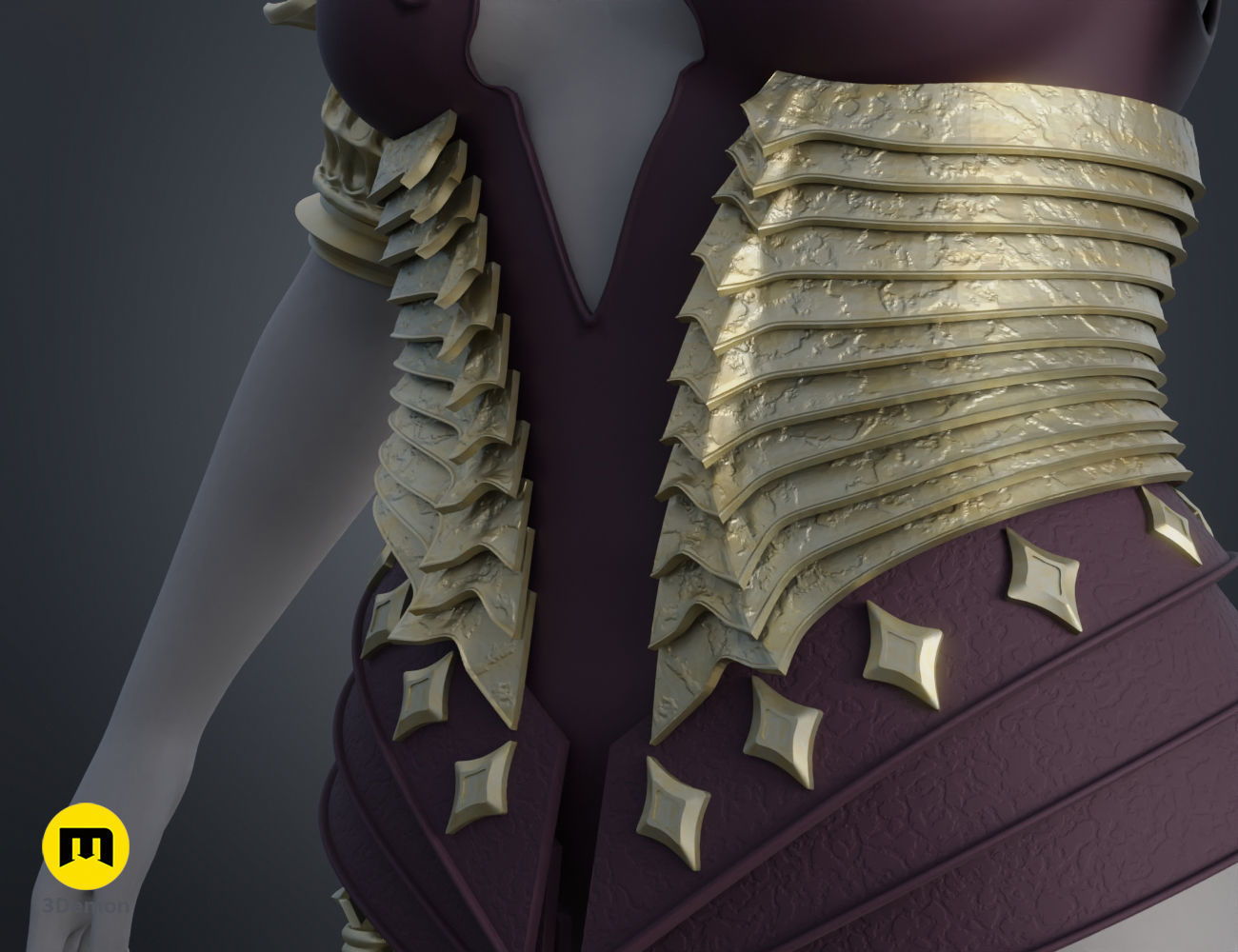Lilith armor Diablo IV 3D print model_11