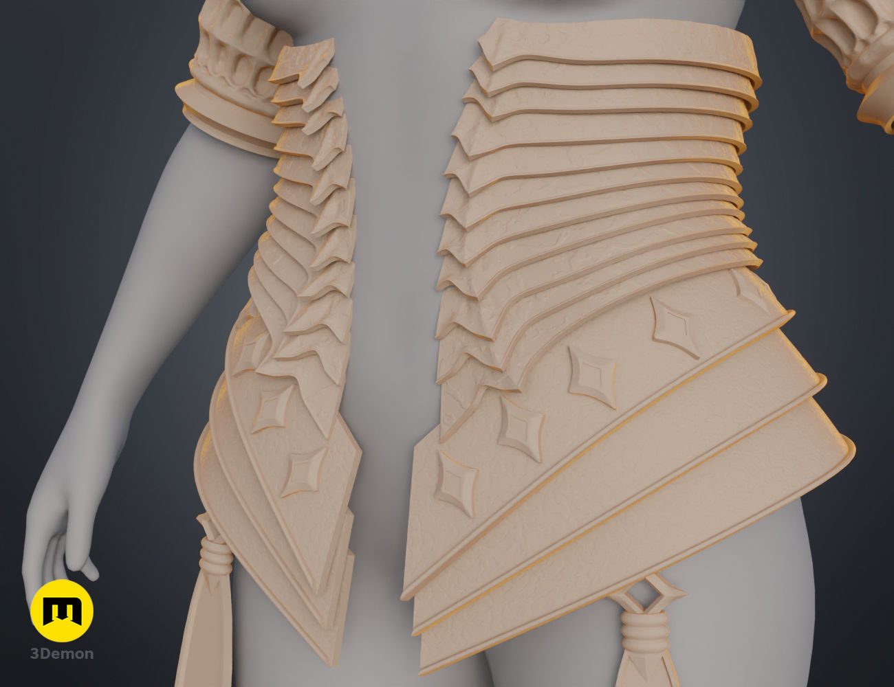 Lilith armor Diablo IV 3D print model_9