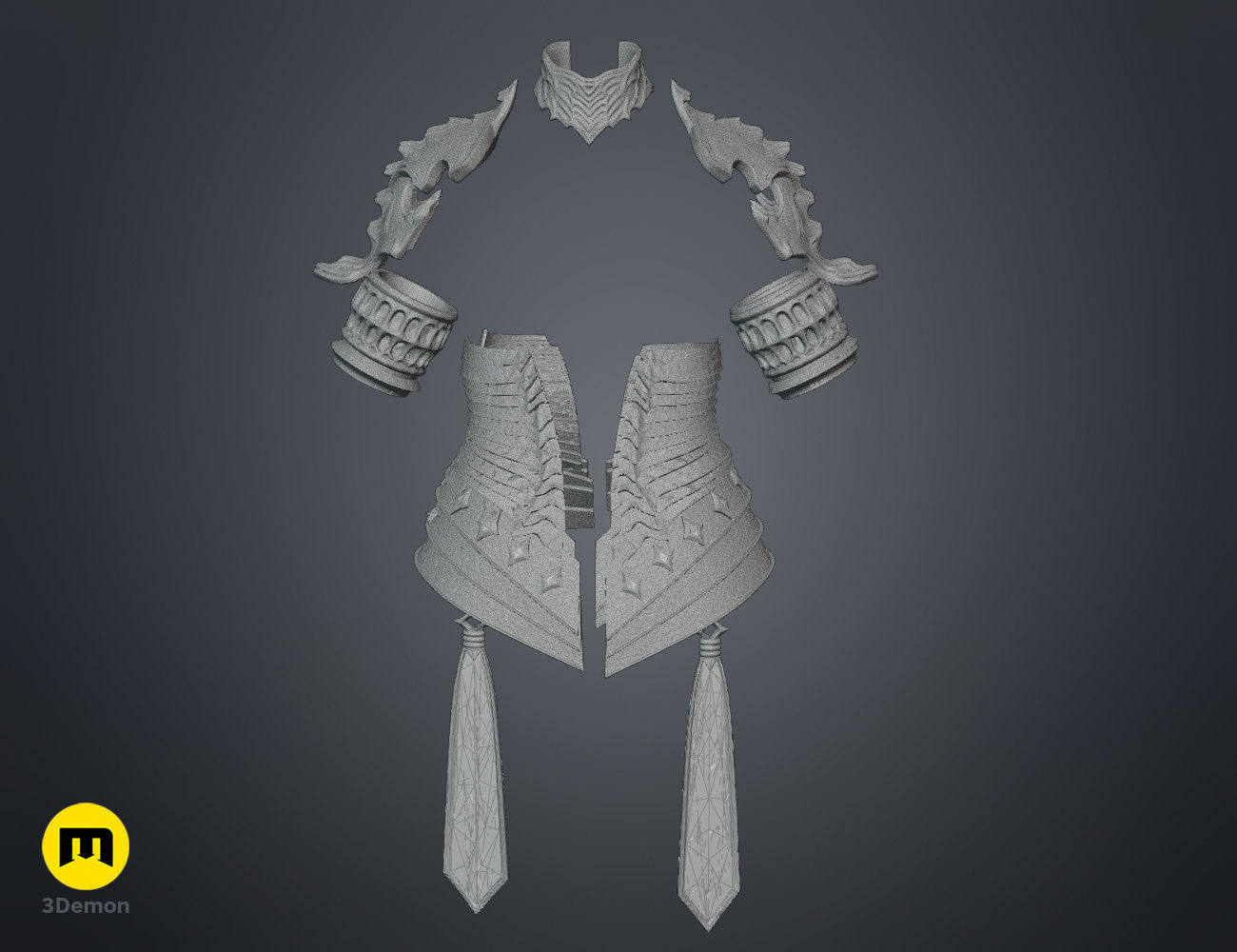 Lilith armor Diablo IV 3D print model_19