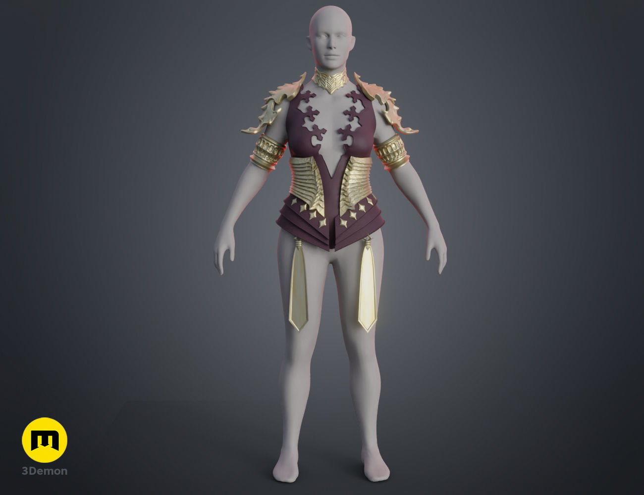 Lilith armor Diablo IV 3D print model_7