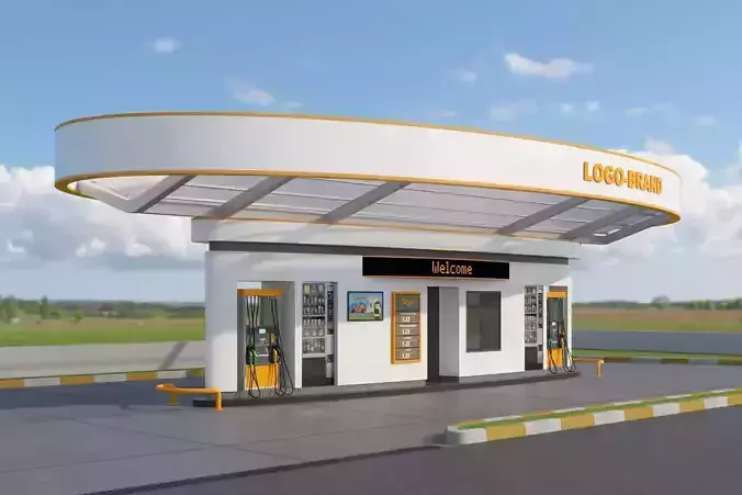 Automated Gas Station 3D model