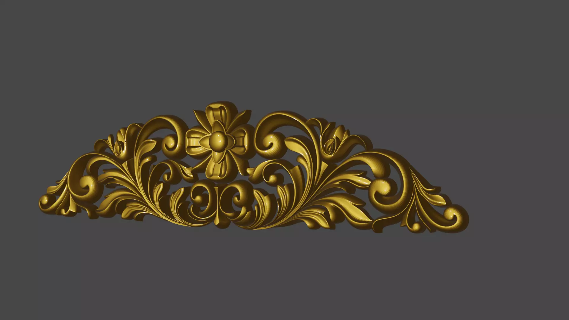 Decorative ornament plaque for furniture or church 3D print model_0