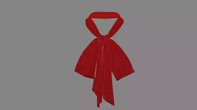 Dress collars scarves and necklaces decorated 3d models