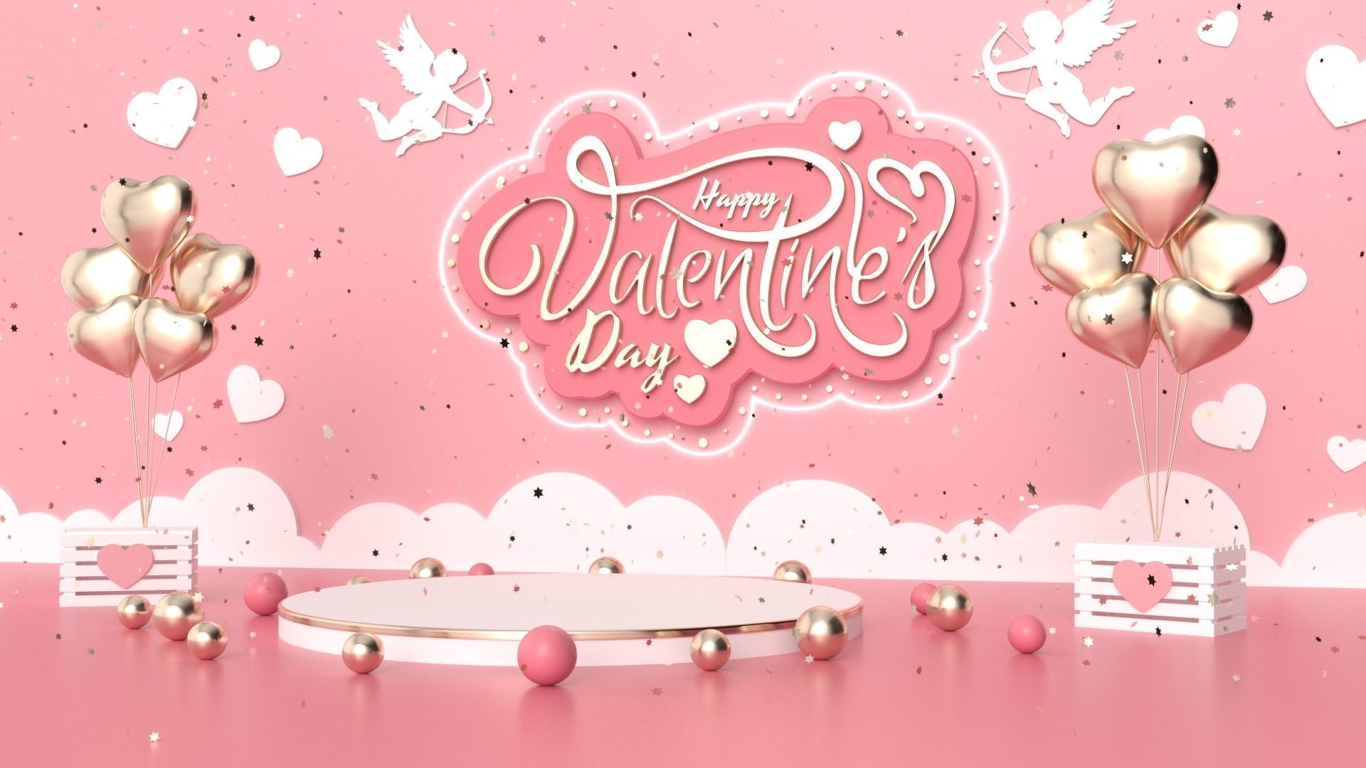 Valentines day 3D model_2