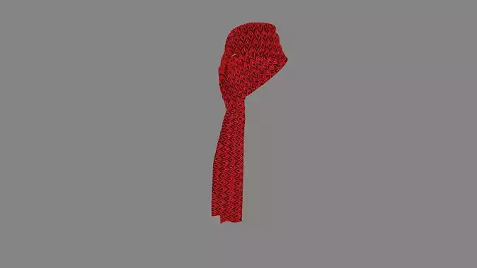 Dress collars scarves and necklaces decorated 3d models
