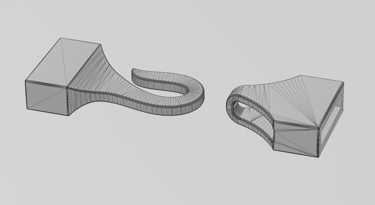 Simple hook clasp for bracelet and chain necklace closure 3D print model_12