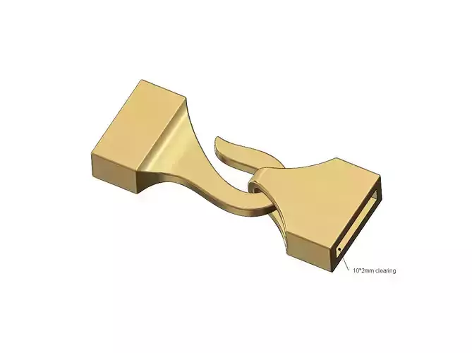 Simple hook clasp for bracelet and chain necklace closure 3D print model