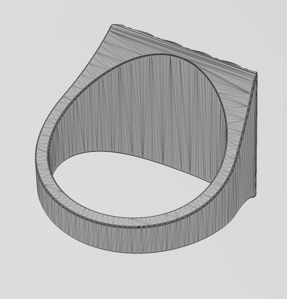 Capitone leather pattern square signet US sizes 7to11 3D print model_16