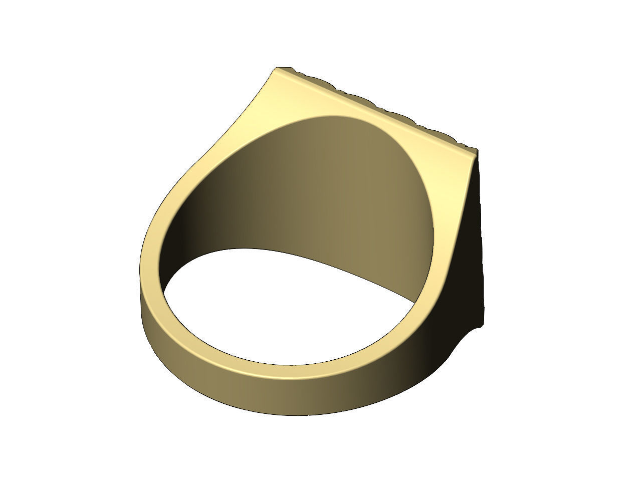 Capitone leather pattern square signet US sizes 7to11 3D print model_11