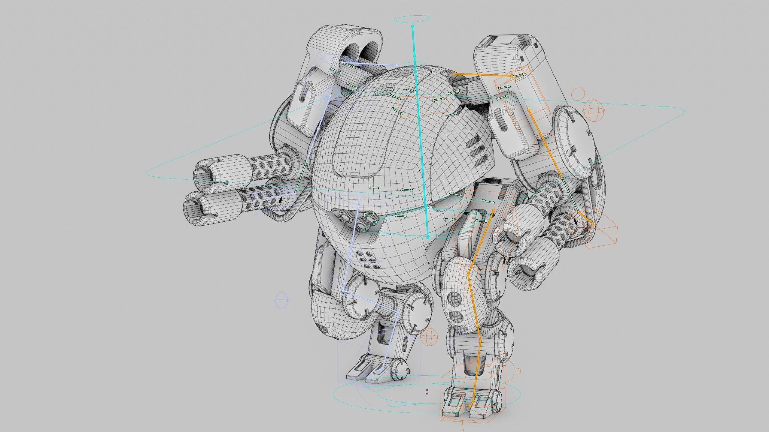 MILITARY BOT M-200 Rigged for Unreal Engine - Unity - MIXAMO 3D model_40