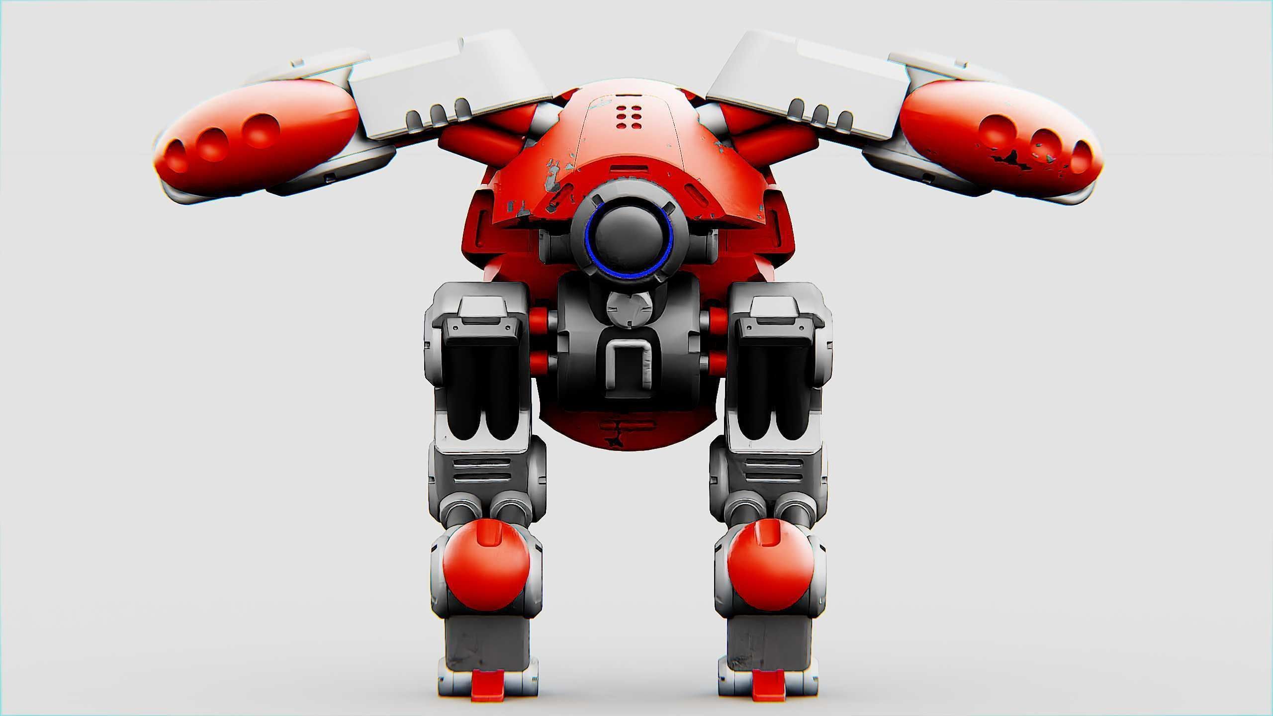 MILITARY BOT M-200 Rigged for Unreal Engine - Unity - MIXAMO 3D model_25