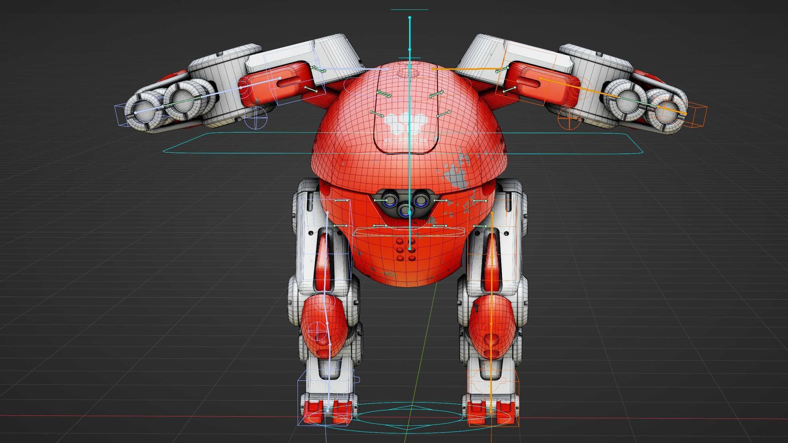 MILITARY BOT M-200 Rigged for Unreal Engine - Unity - MIXAMO 3D model_39