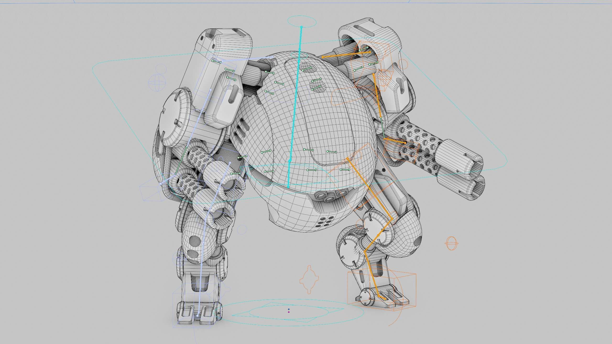 MILITARY BOT M-200 Rigged for Unreal Engine - Unity - MIXAMO 3D model_42