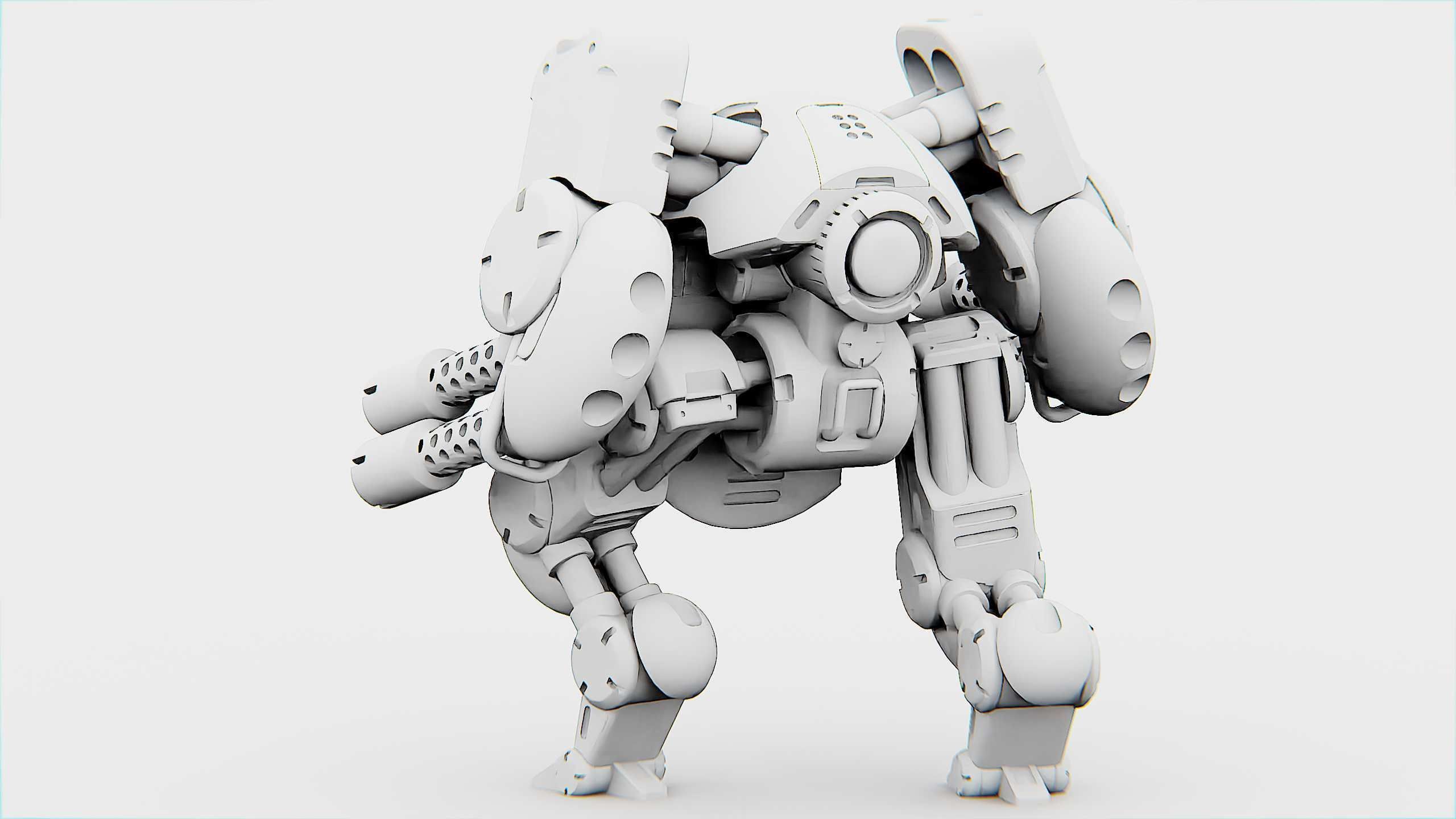 MILITARY BOT M-200 Rigged for Unreal Engine - Unity - MIXAMO 3D model_33