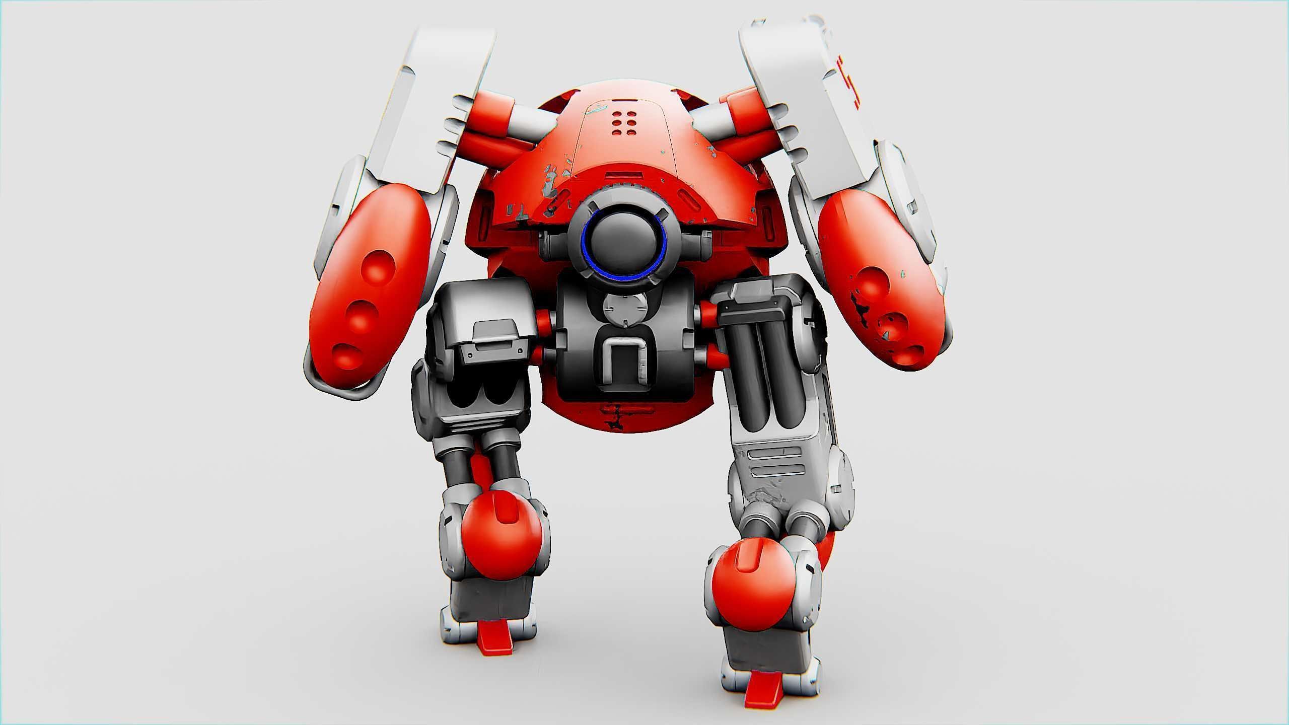 MILITARY BOT M-200 Rigged for Unreal Engine - Unity - MIXAMO 3D model_29