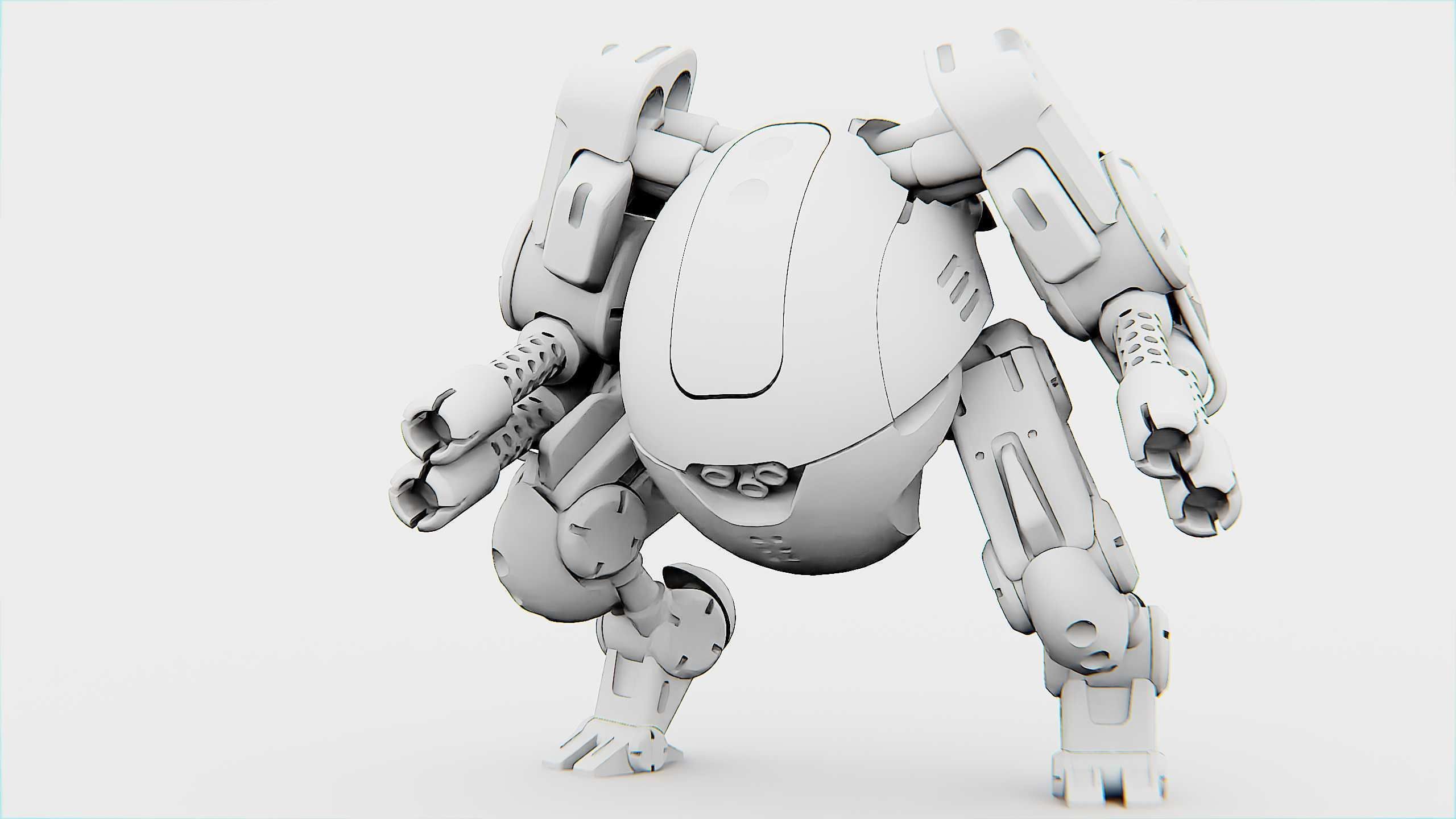 MILITARY BOT M-200 Rigged for Unreal Engine - Unity - MIXAMO 3D model_35