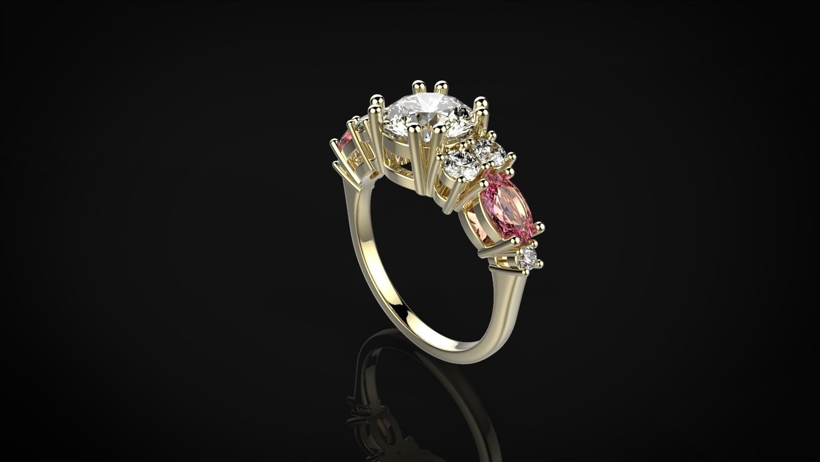 Round  Oval ring  3D print model_4