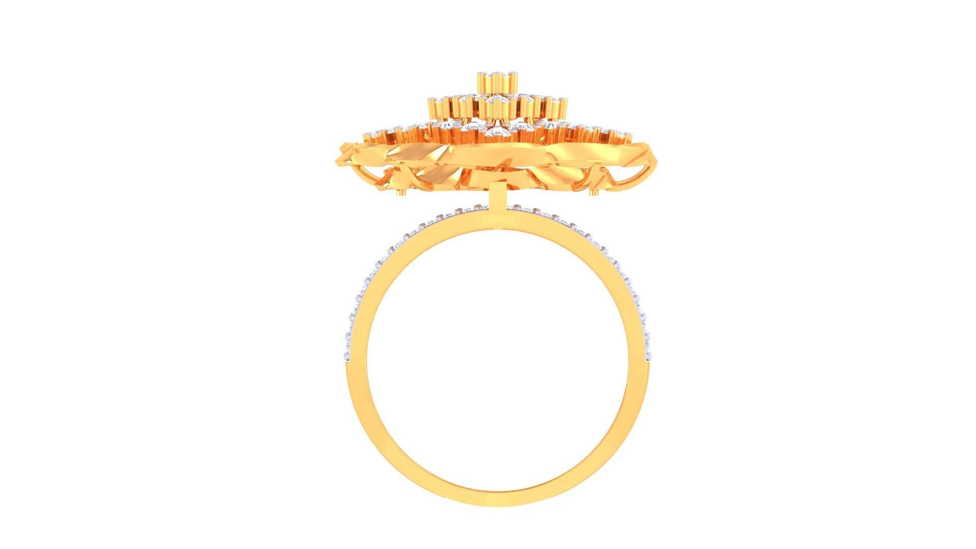 Diamond Ring 3D print model_4