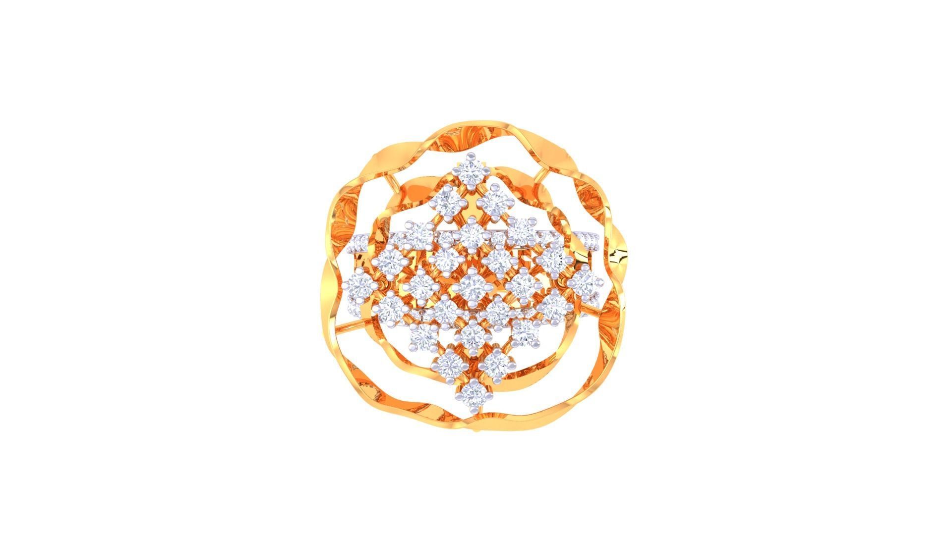 Diamond Ring 3D print model_3