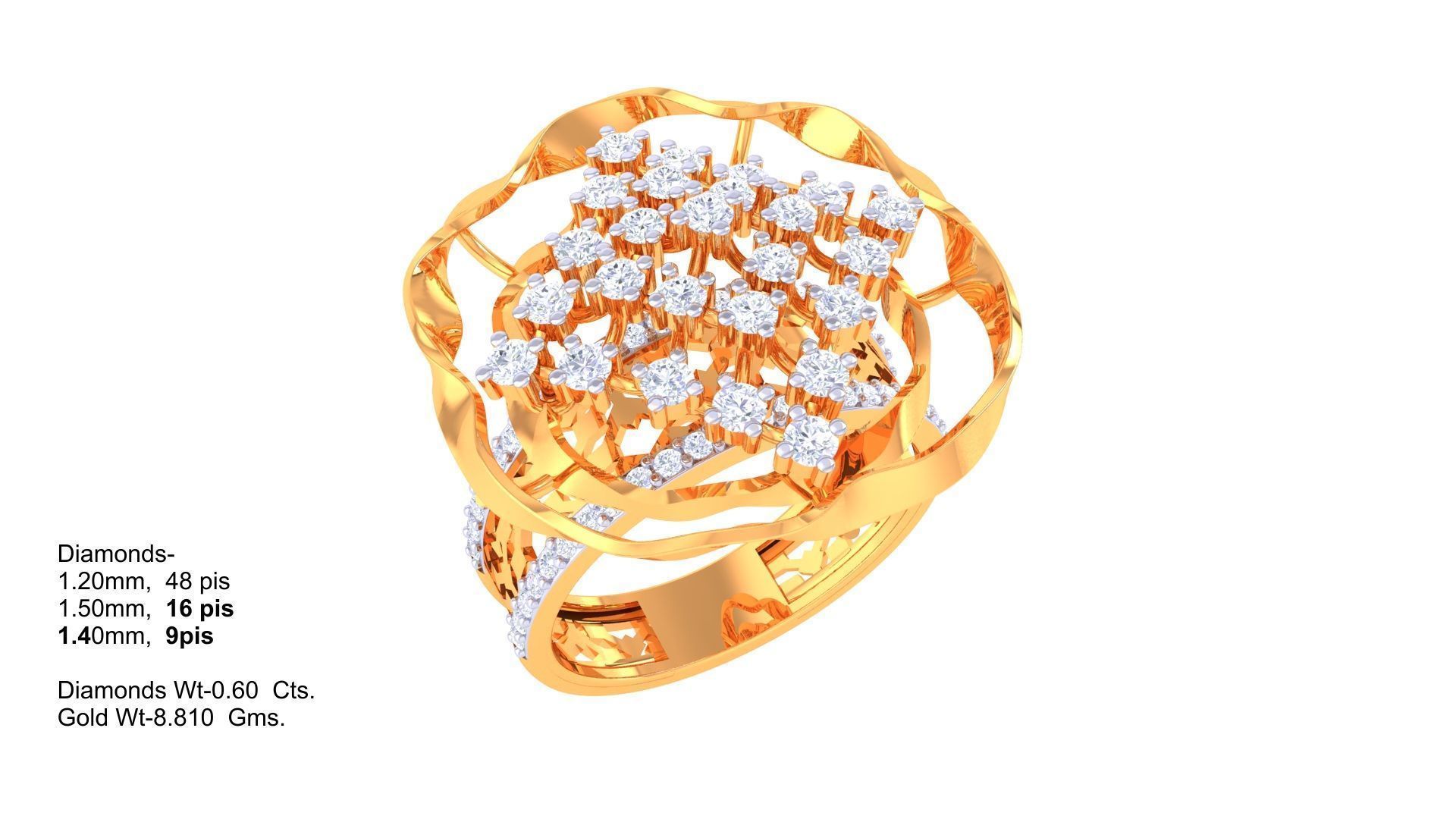 Diamond Ring 3D print model_1