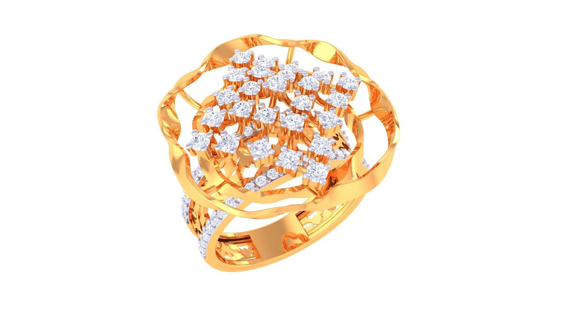 Diamond Ring 3D print model_2