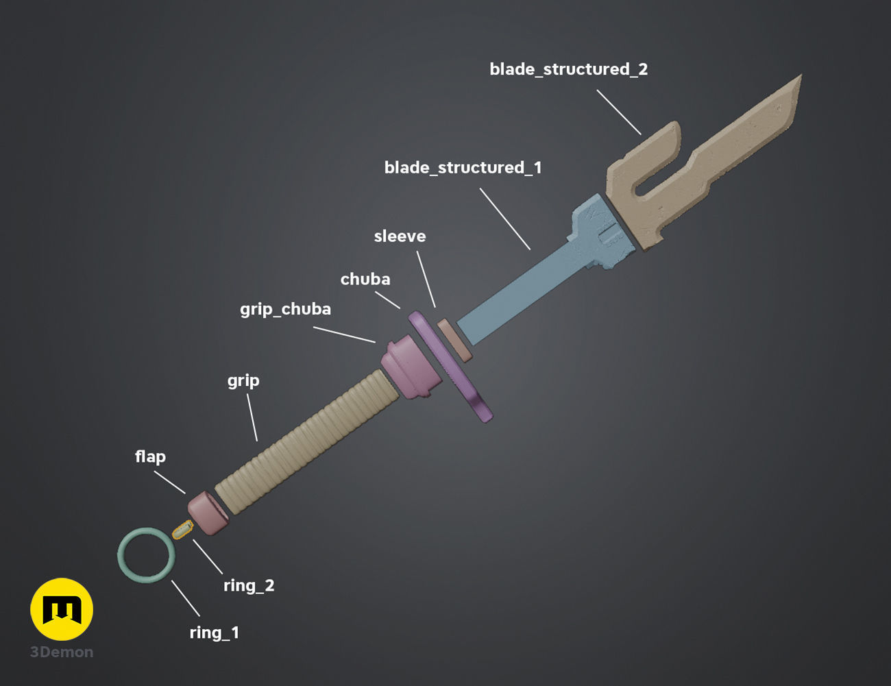 Inverted Spear of Heaven - Jujutsu Kaisen 3D print model_4