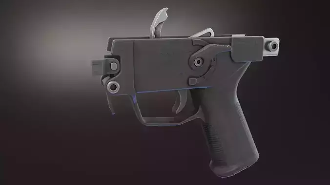 MP5 SL Grip Module Low-poly 3D model
