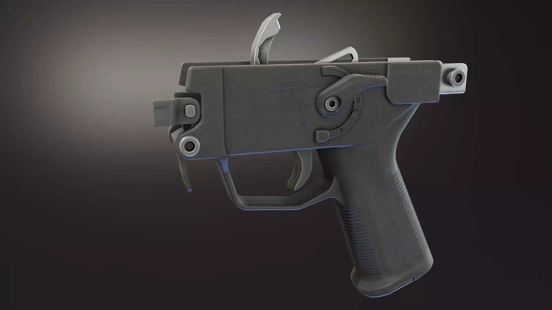 MP5 SL Grip Module Low-poly 3D model_0