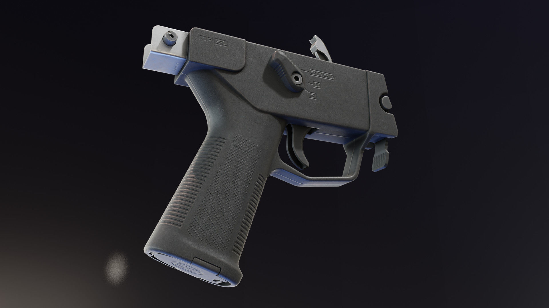 MP5 SL Grip Module Low-poly 3D model_3