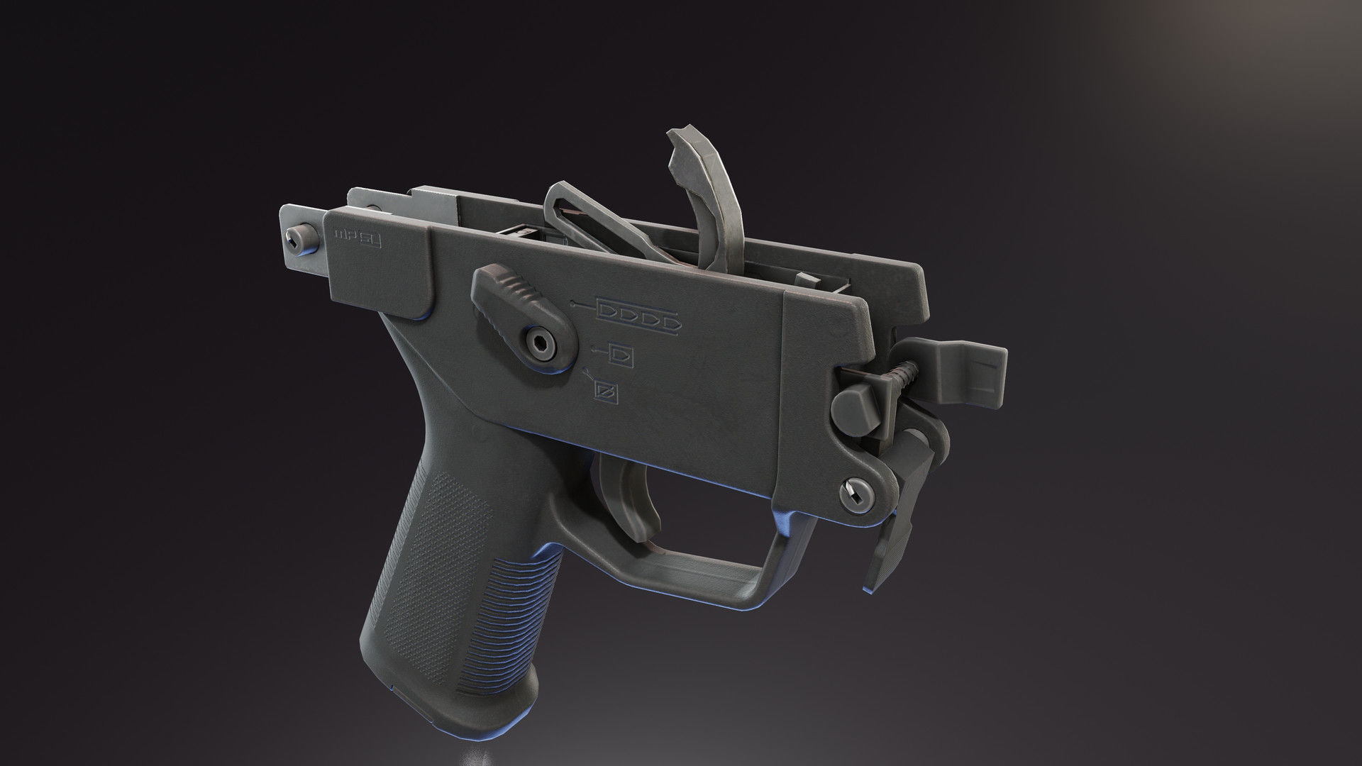 MP5 SL Grip Module Low-poly 3D model_1