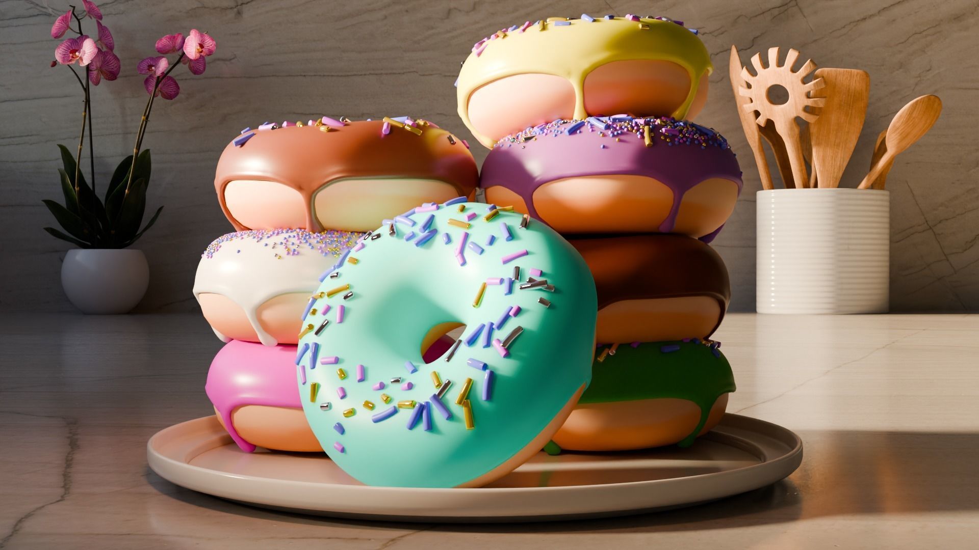 donuts 3D model_4