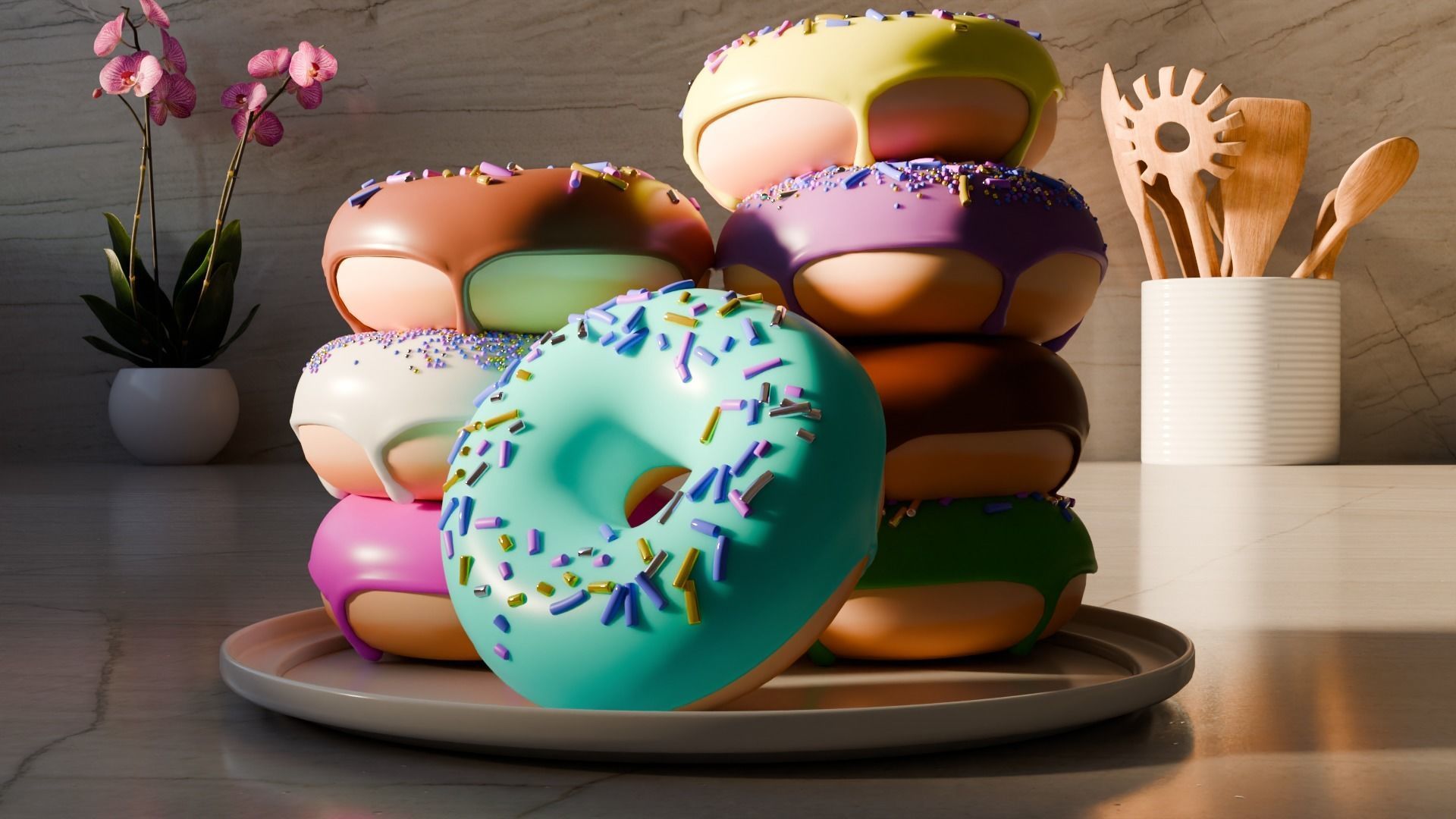 donuts 3D model_5