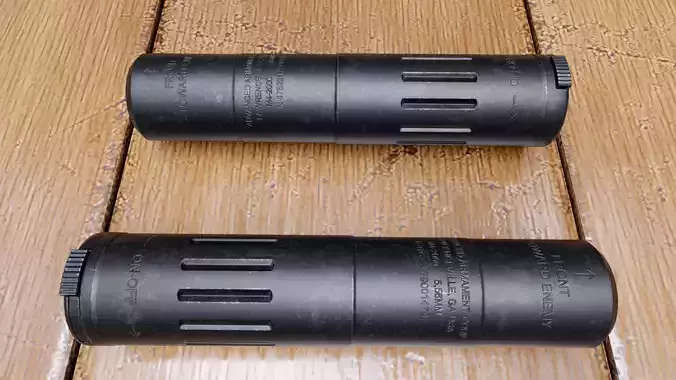 M4-2000 suppressor Free low-poly 3D model