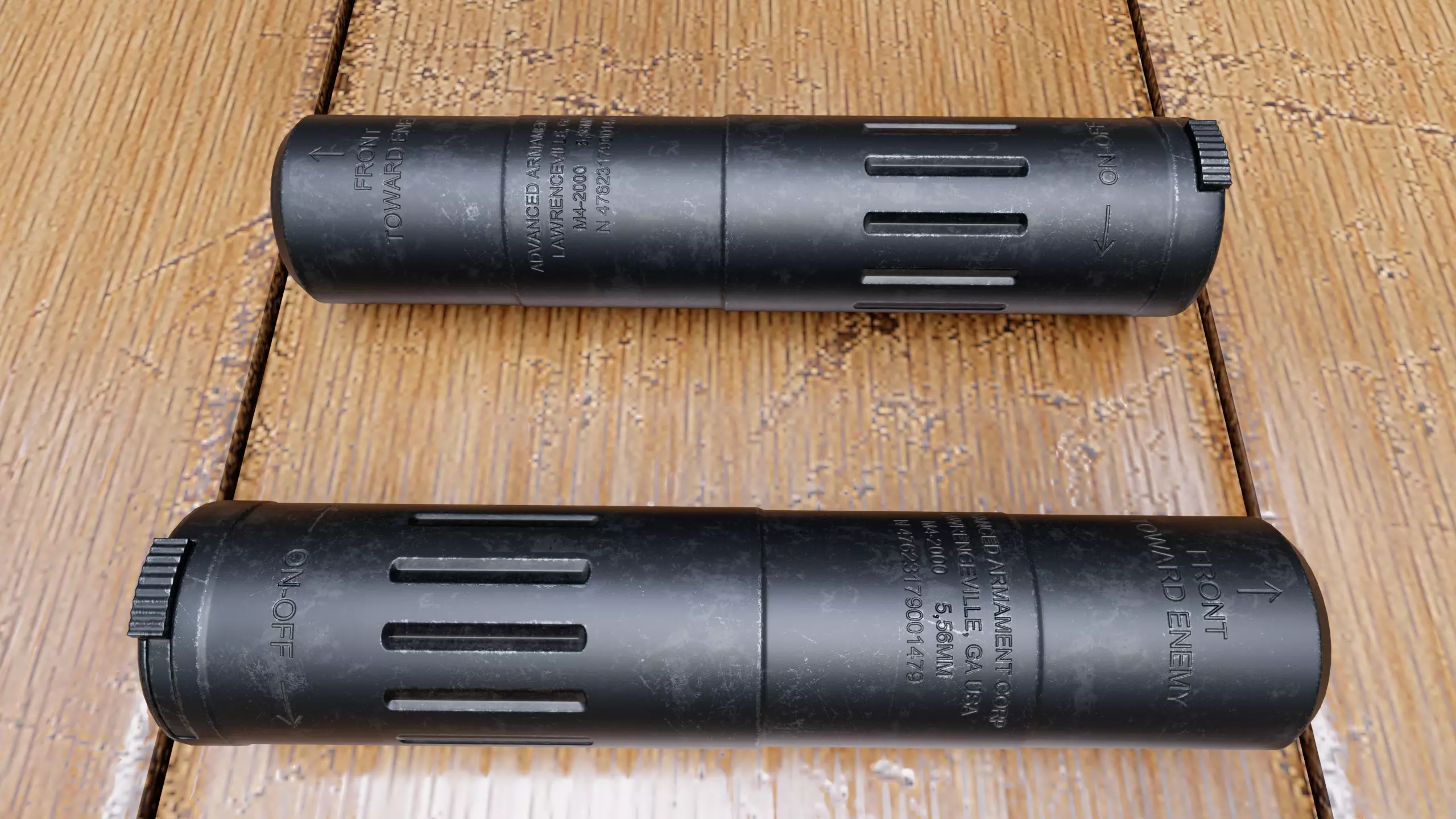 M4-2000 suppressor Free low-poly 3D model