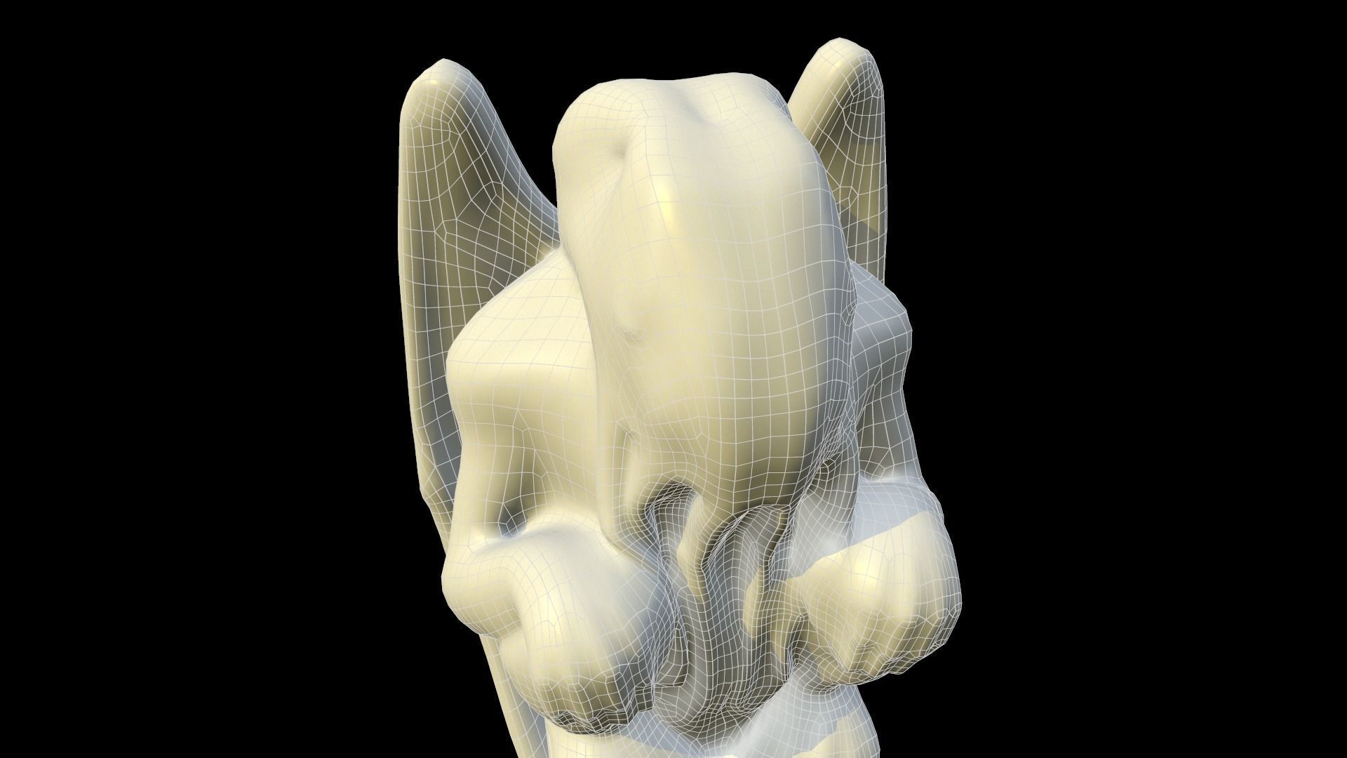 Statue Stone Medieval Low-poly 3D model_27