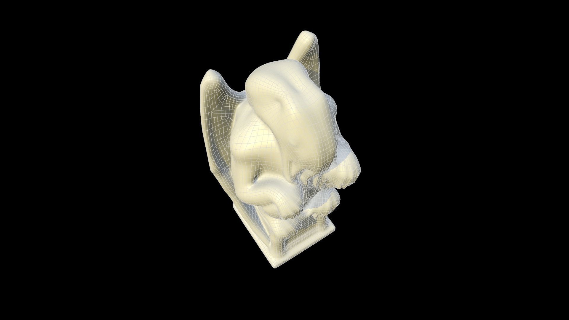 Statue Stone Medieval Low-poly 3D model_26