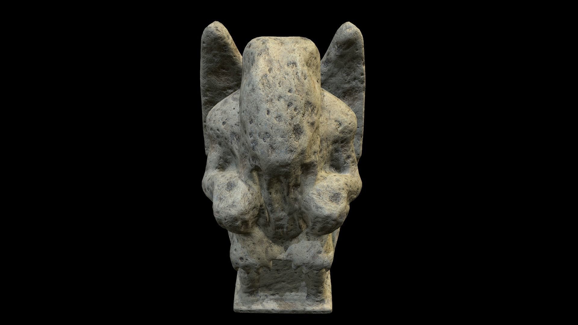 Statue Stone Medieval Low-poly 3D model_13